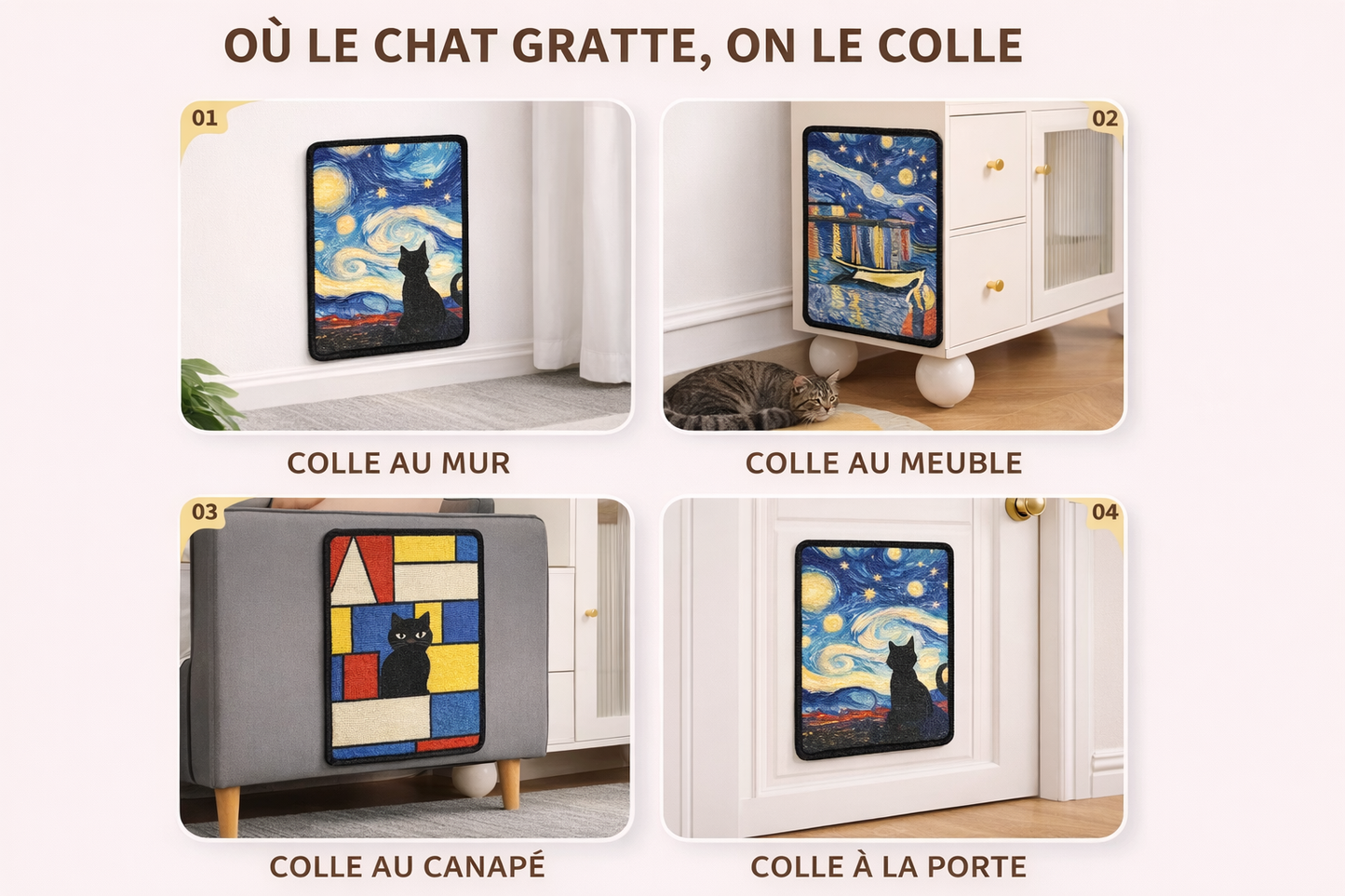Griffoir mural pour chat