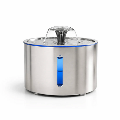 Fontaine à eau chat Inox 2,5L silencieuse