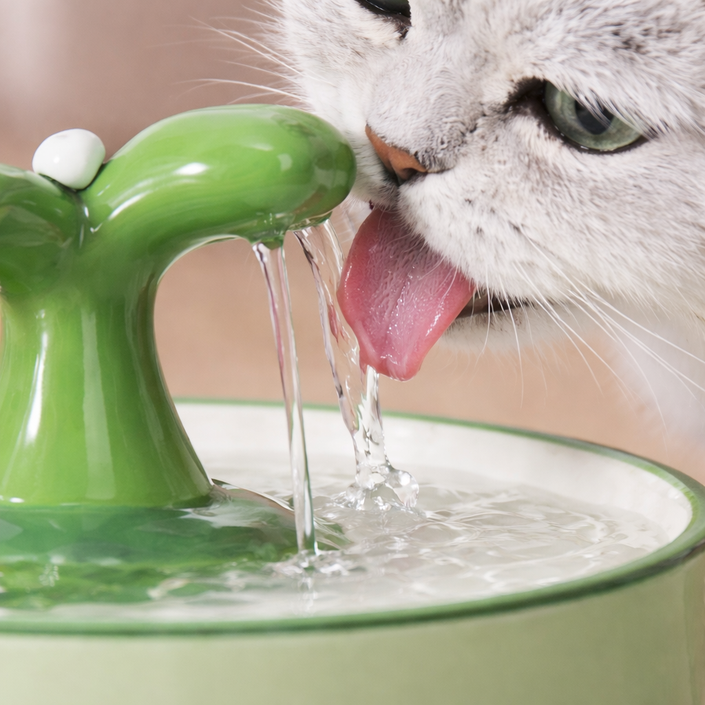 Fontaine à eau en céramique pour chats
